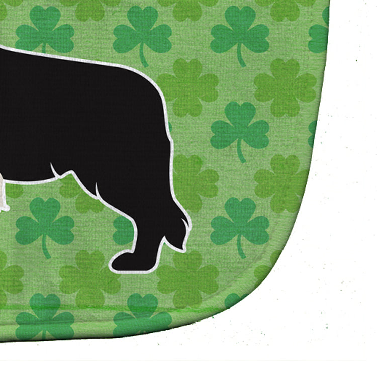 Black Border Collie Shamrocks  Baby Bib BB6428BIB - the-store.com