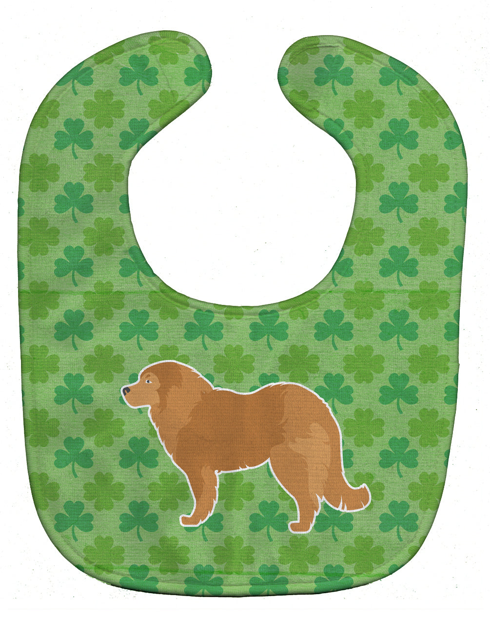 Caucasian Shepherd Dog Shamrocks  Baby Bib BB6430BIB - the-store.com