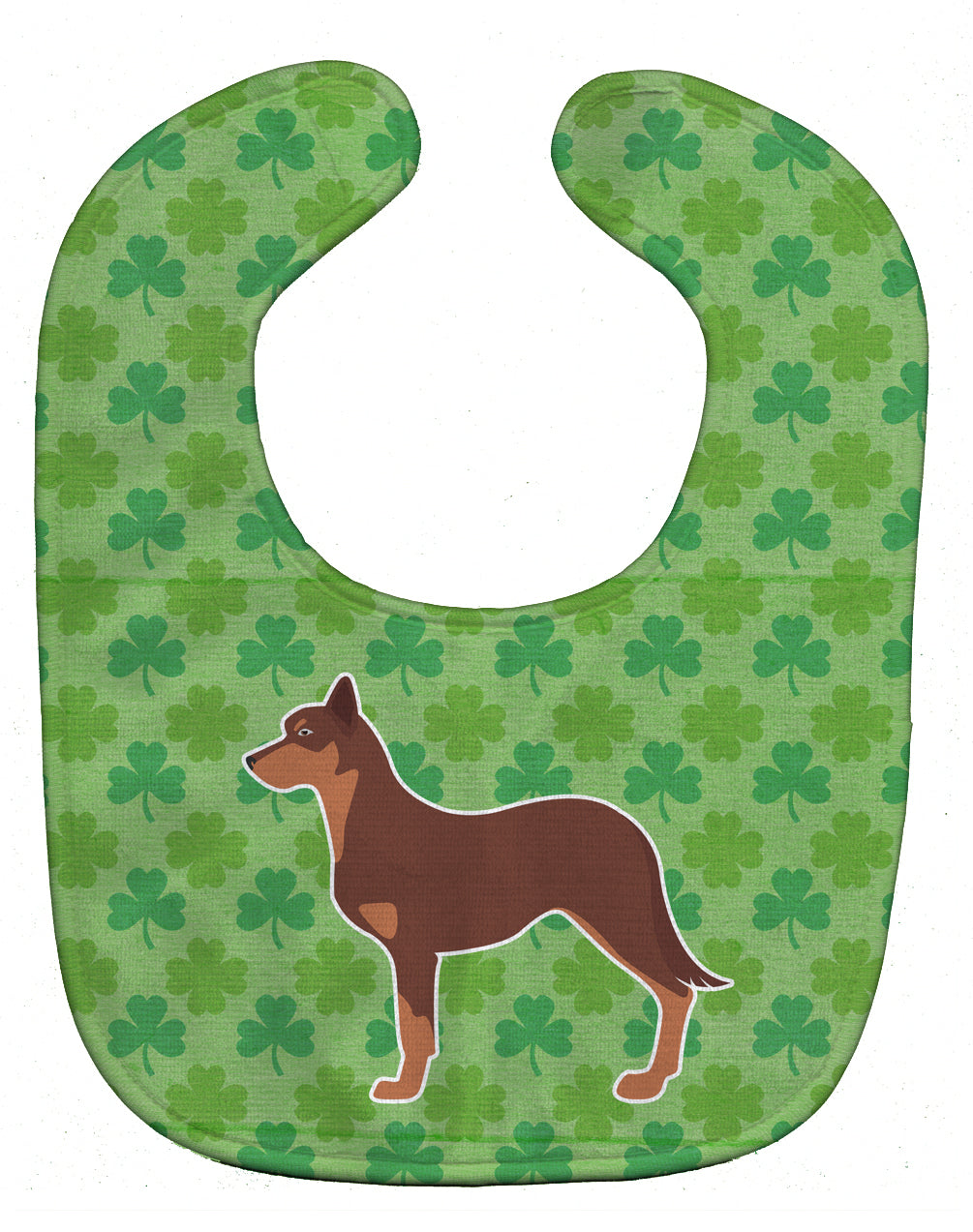 Australian Kelpie Dog Shamrocks  Baby Bib BB6434BIB - the-store.com