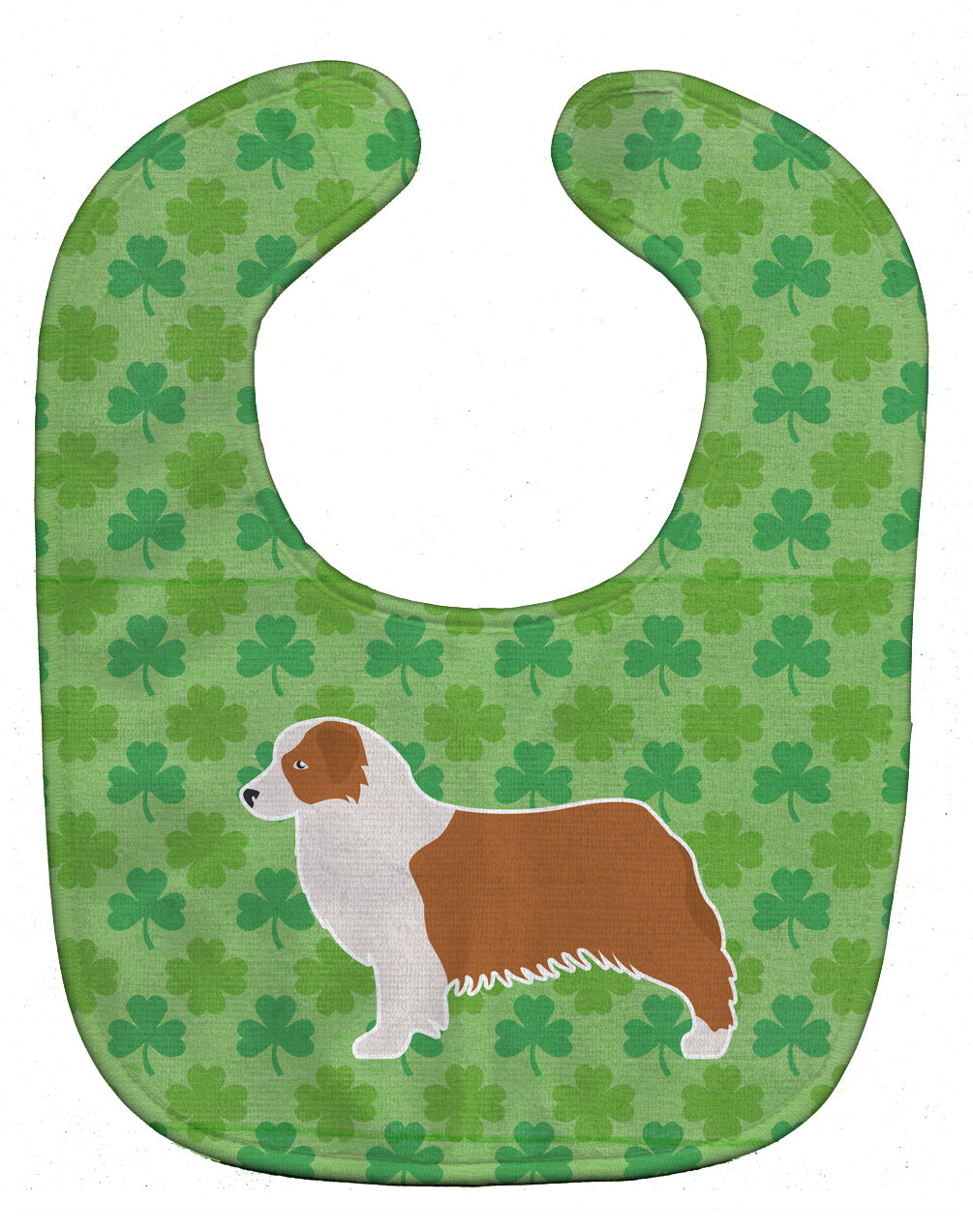 Australian Shepherd Dog Shamrocks  Baby Bib BB6438BIB - the-store.com