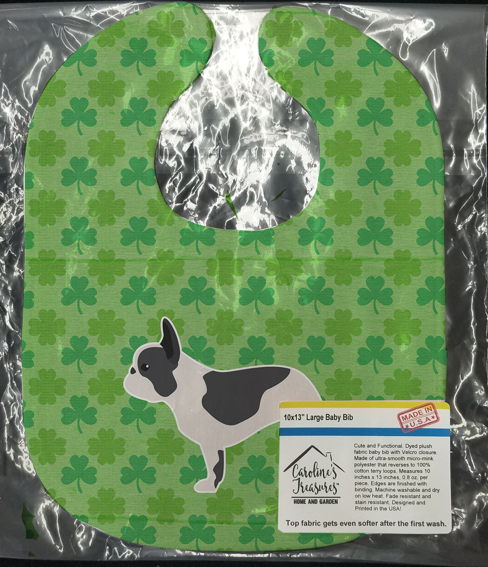 French Bulldog Shamrocks  Baby Bib BB6446BIB - the-store.com