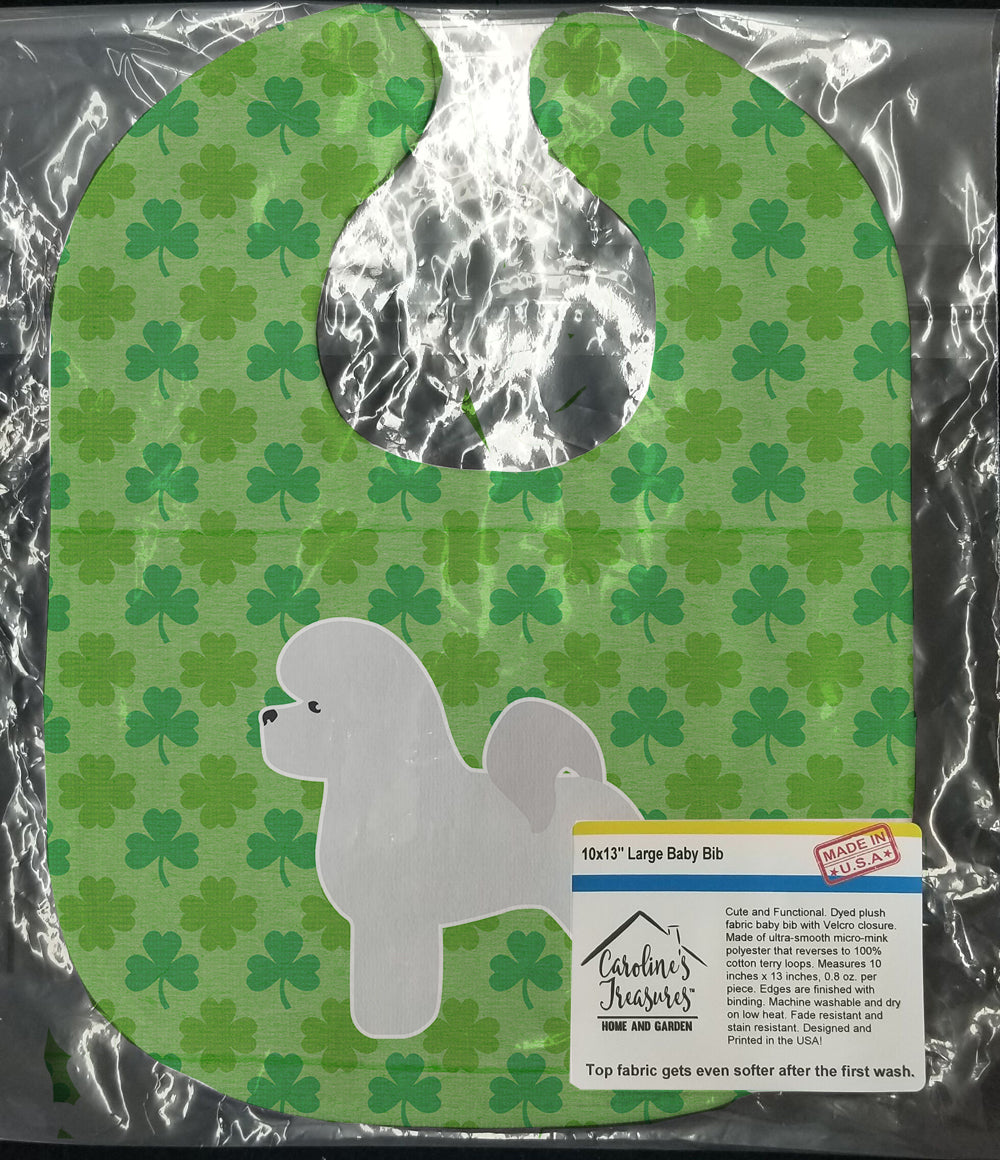 Bichon Frise Shamrocks  Baby Bib BB6450BIB - the-store.com