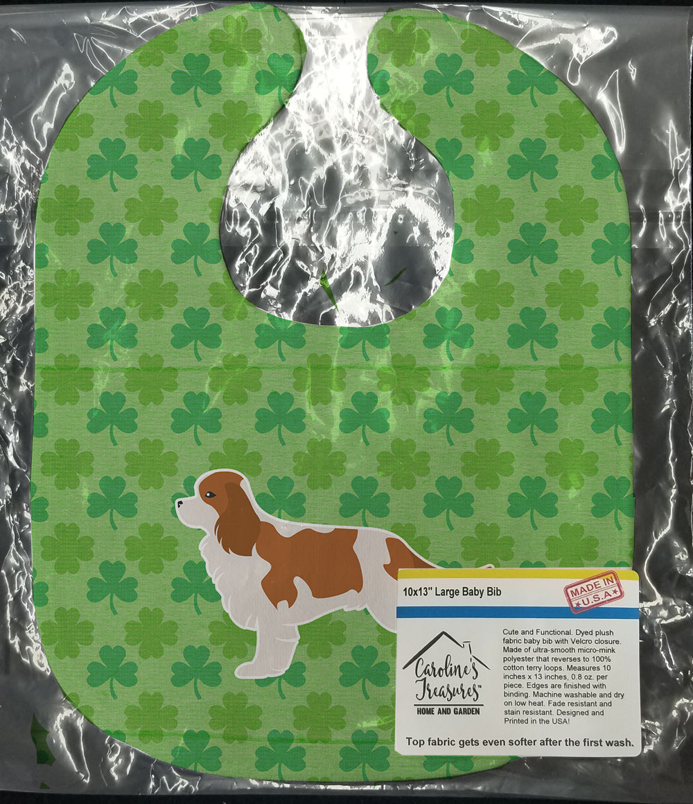 Cavalier King Charles Spaniel Shamrocks  Baby Bib BB6454BIB - the-store.com