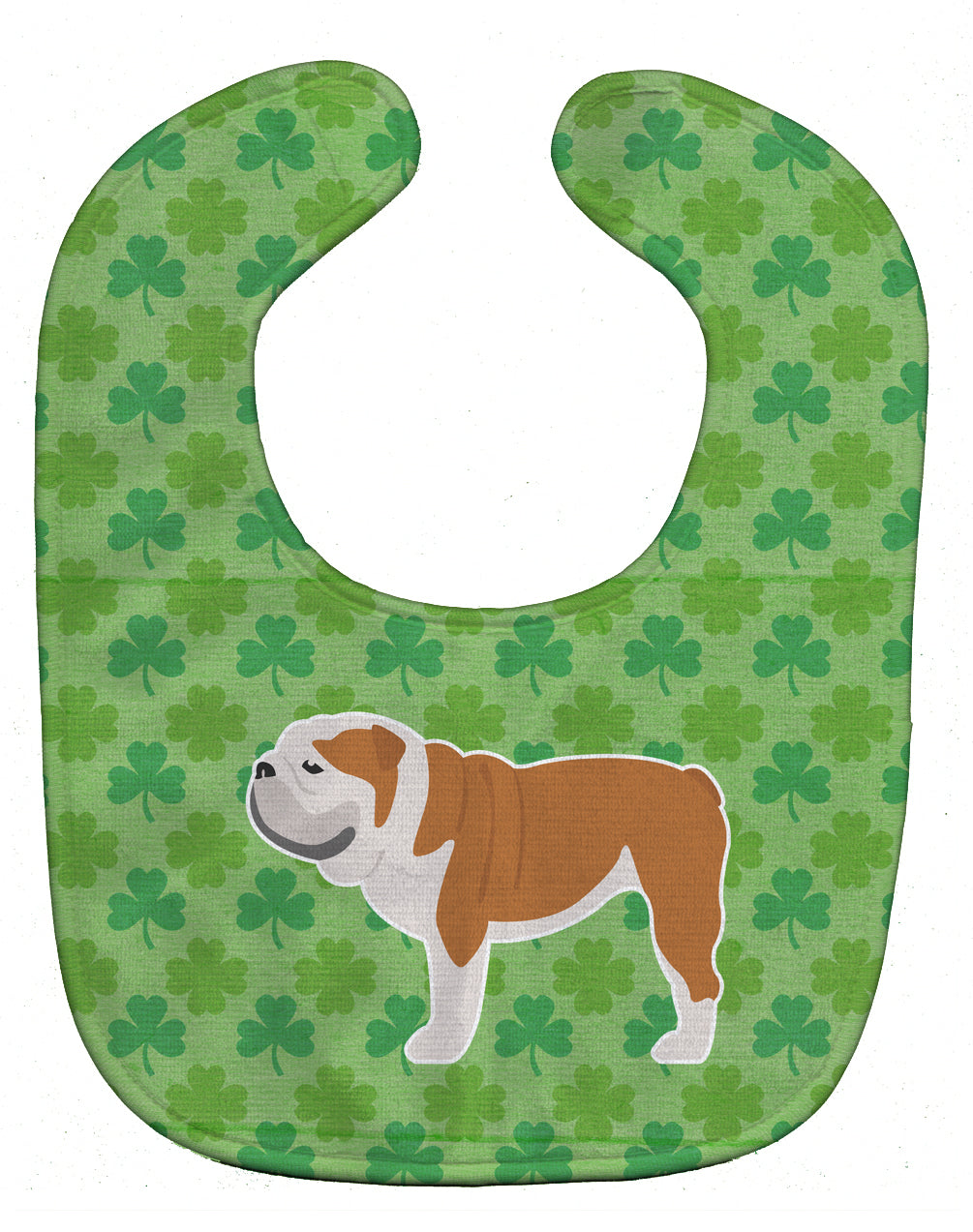 English Bulldog Shamrocks  Baby Bib BB6467BIB - the-store.com