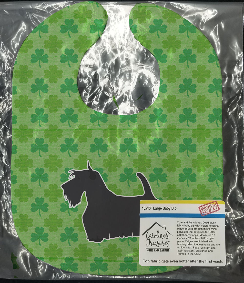 Scottish Terrier Shamrocks  Baby Bib BB6474BIB - the-store.com