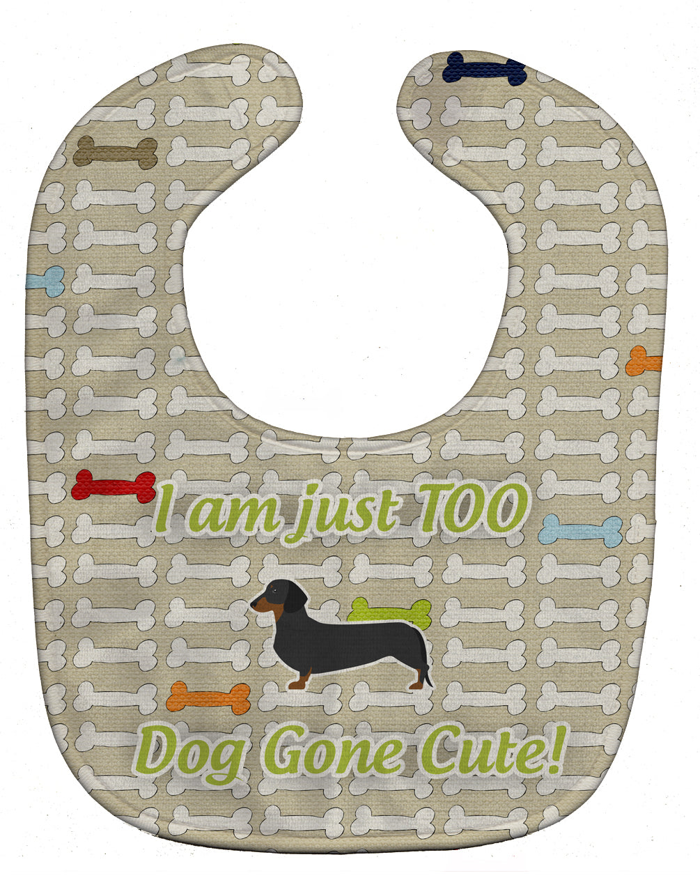 Dachshund Dog Gone Cute Baby Bib BB6487BIB - the-store.com