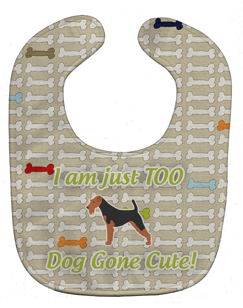 Welsh Terrier Dog Gone Cute Baby Bib BB6490BIB - the-store.com