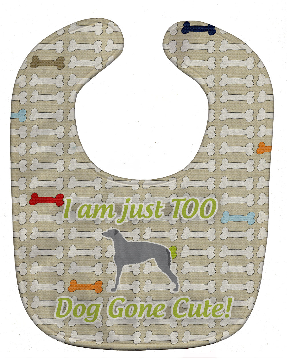 Scottish Deerhound Dog Gone Cute Baby Bib BB6501BIB - the-store.com