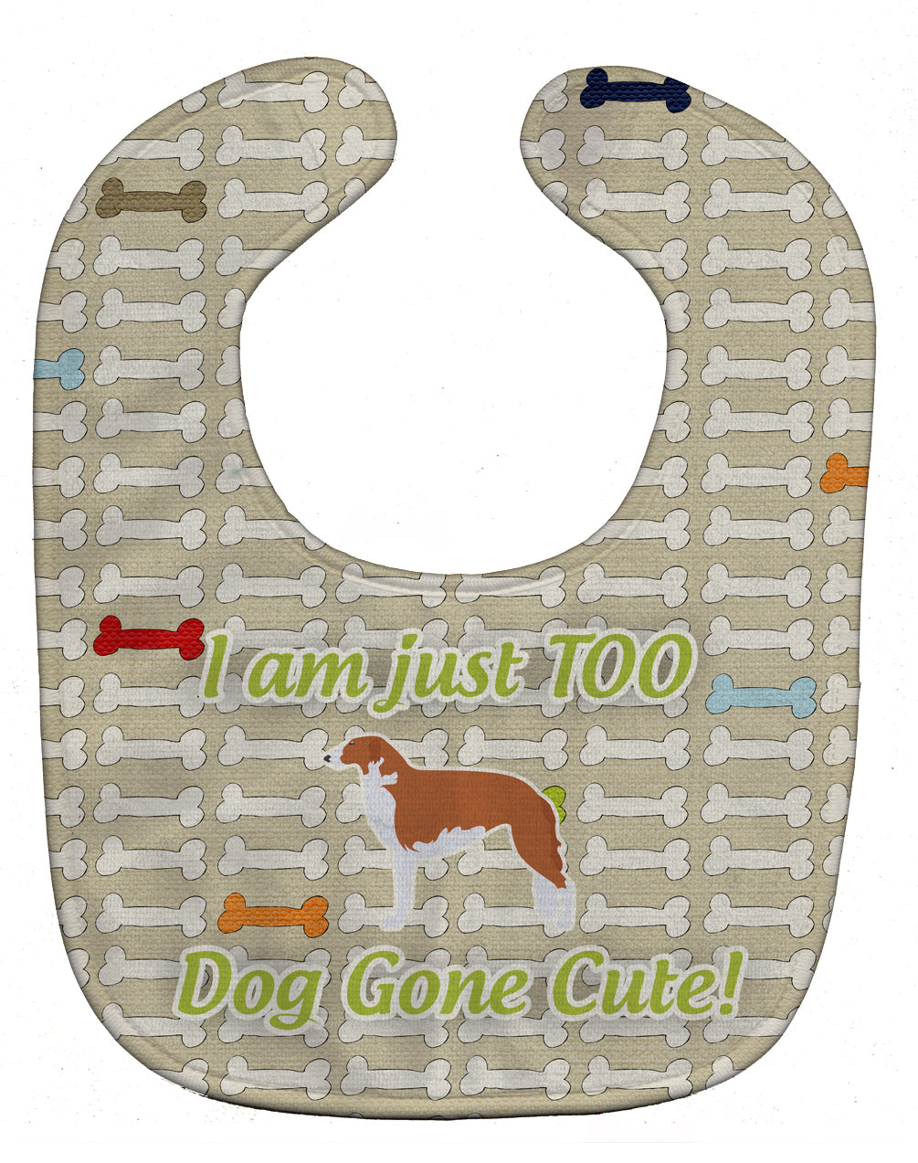 Borzoi Russian Greyhound Dog Gone Cute Baby Bib BB6504BIB - the-store.com