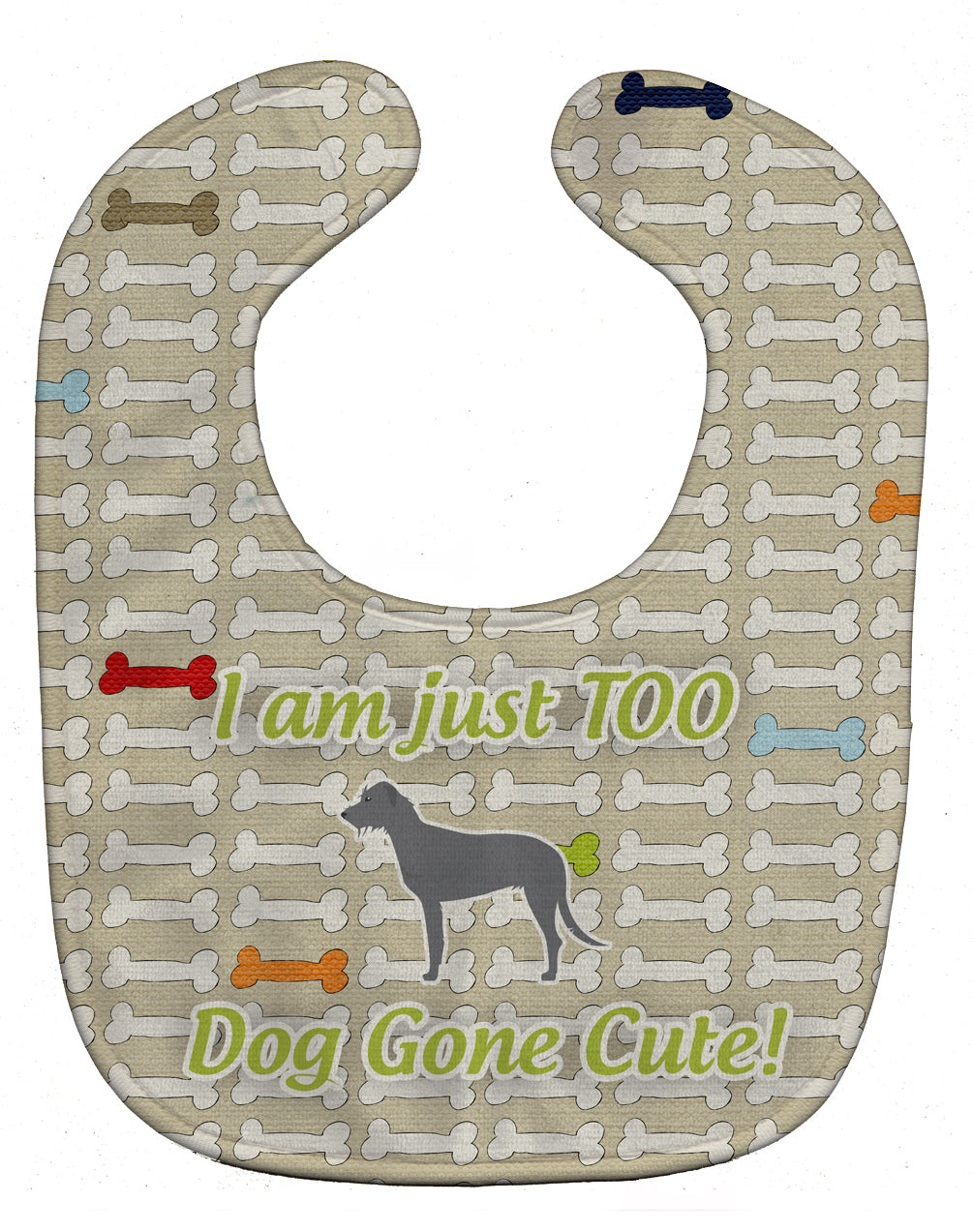 Irish Wolfhound Dog Gone Cute Baby Bib BB6508BIB - the-store.com