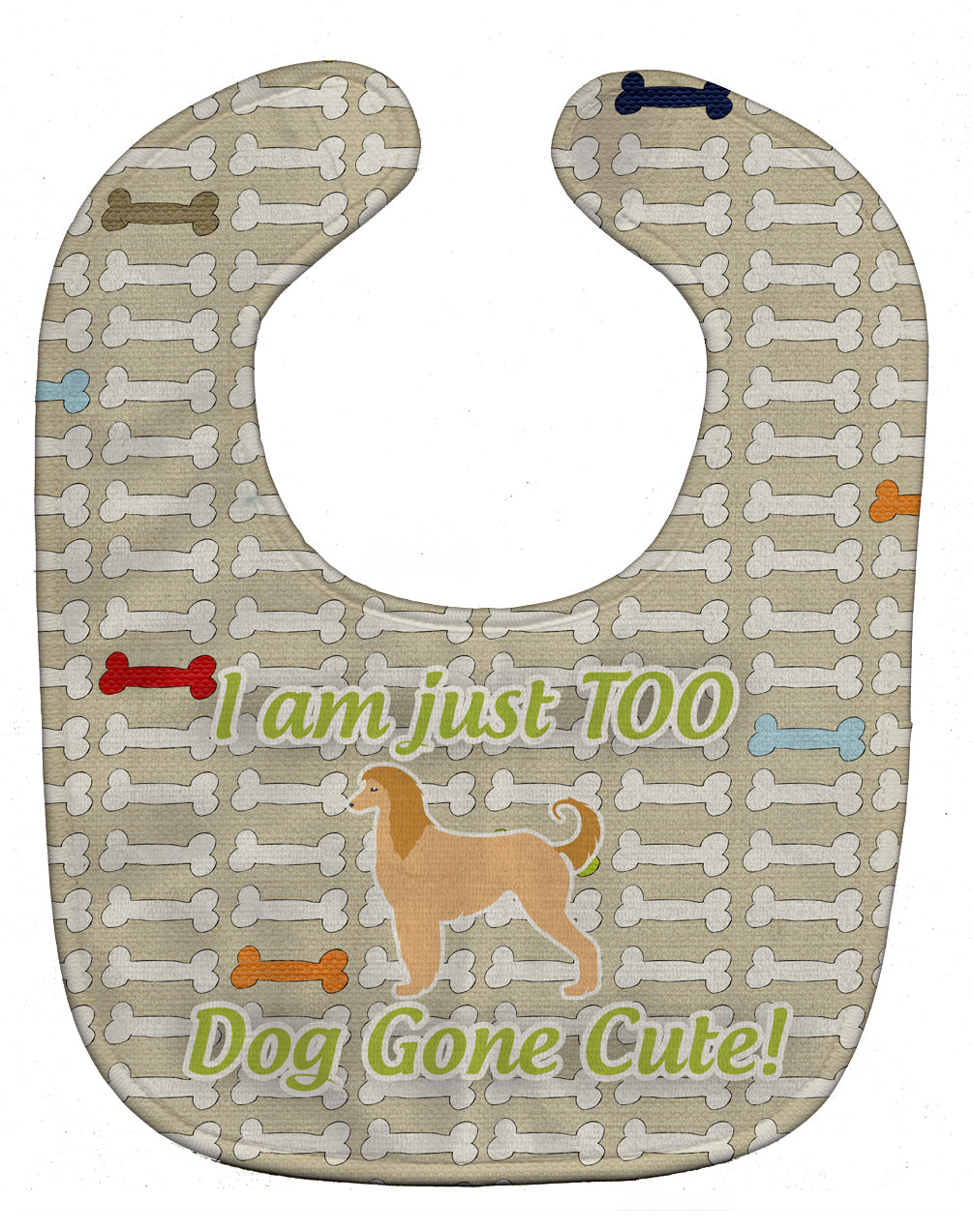 Afghan Hound Dog Gone Cute Baby Bib BB6511BIB - the-store.com