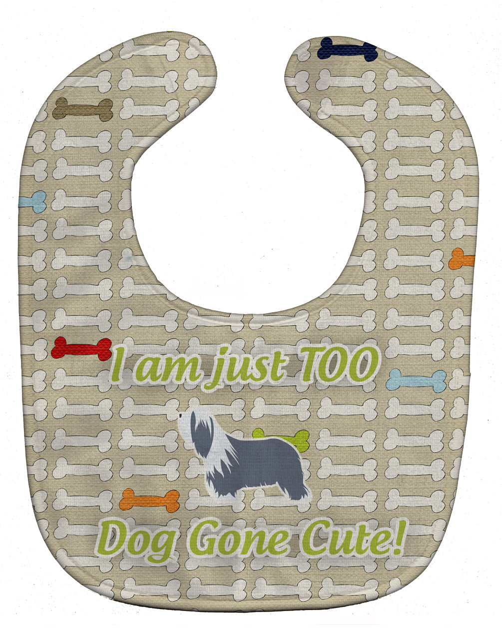 Bearded Collie Dog Gone Cute Baby Bib BB6522BIB - the-store.com