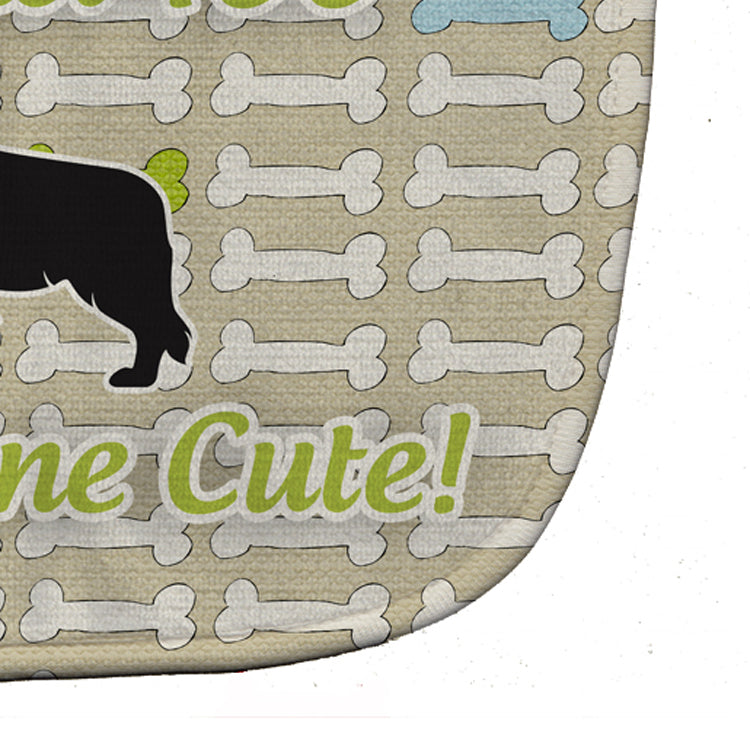 Black Border Collie Dog Gone Cute Baby Bib BB6528BIB - the-store.com