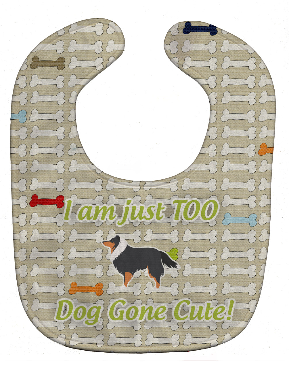 Sheltie/Shetland Sheepdog Dog Gone Cute Baby Bib BB6535BIB - the-store.com