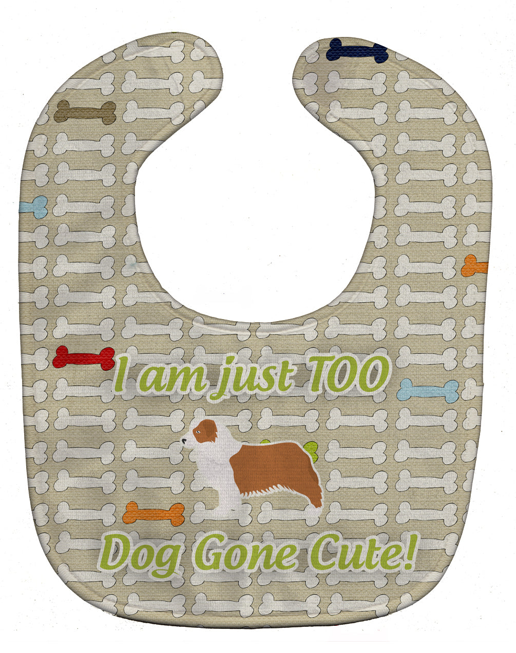 Australian Shepherd Dog Dog Gone Cute Baby Bib BB6538BIB - the-store.com