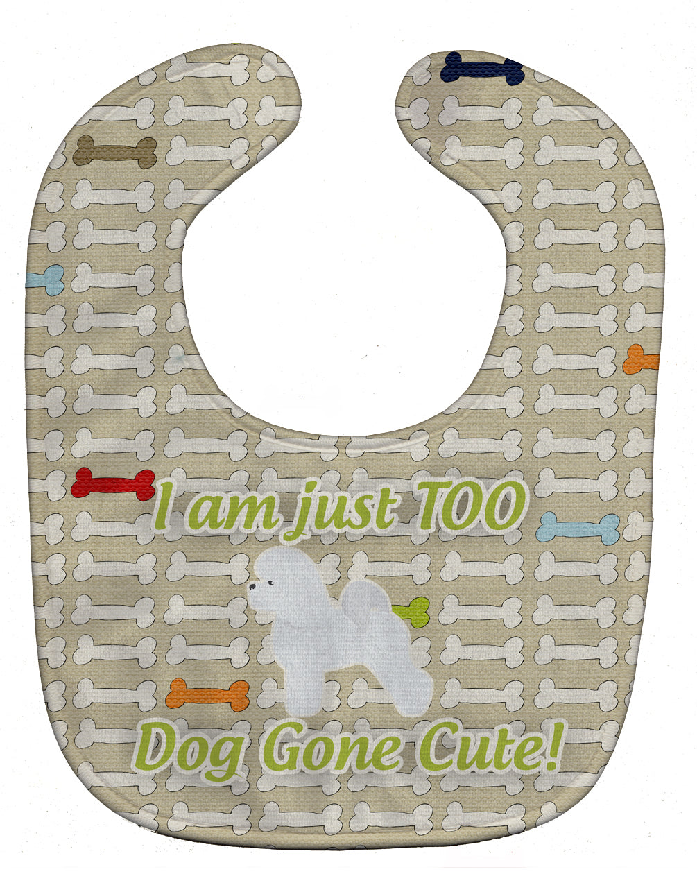 Bichon Frise Dog Gone Cute Baby Bib BB6550BIB - the-store.com