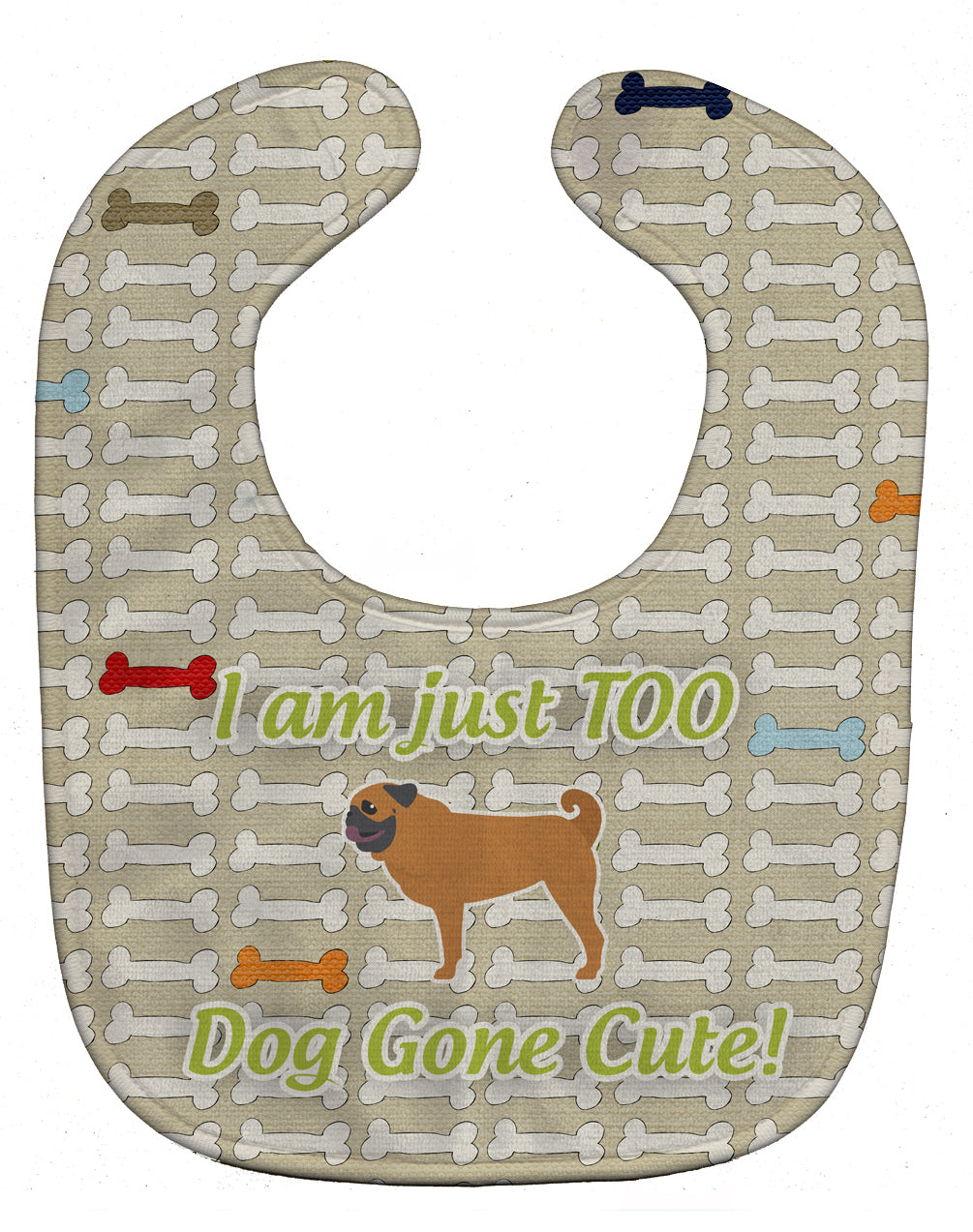 Pug Dog Gone Cute Baby Bib BB6552BIB - the-store.com