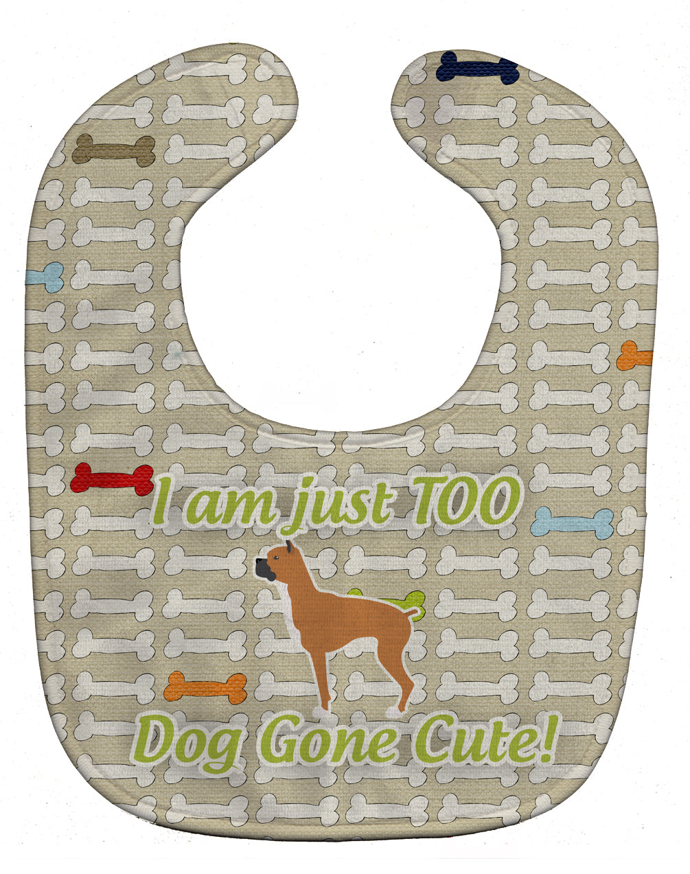 Boxer Dog Gone Cute Baby Bib BB6558BIB - the-store.com