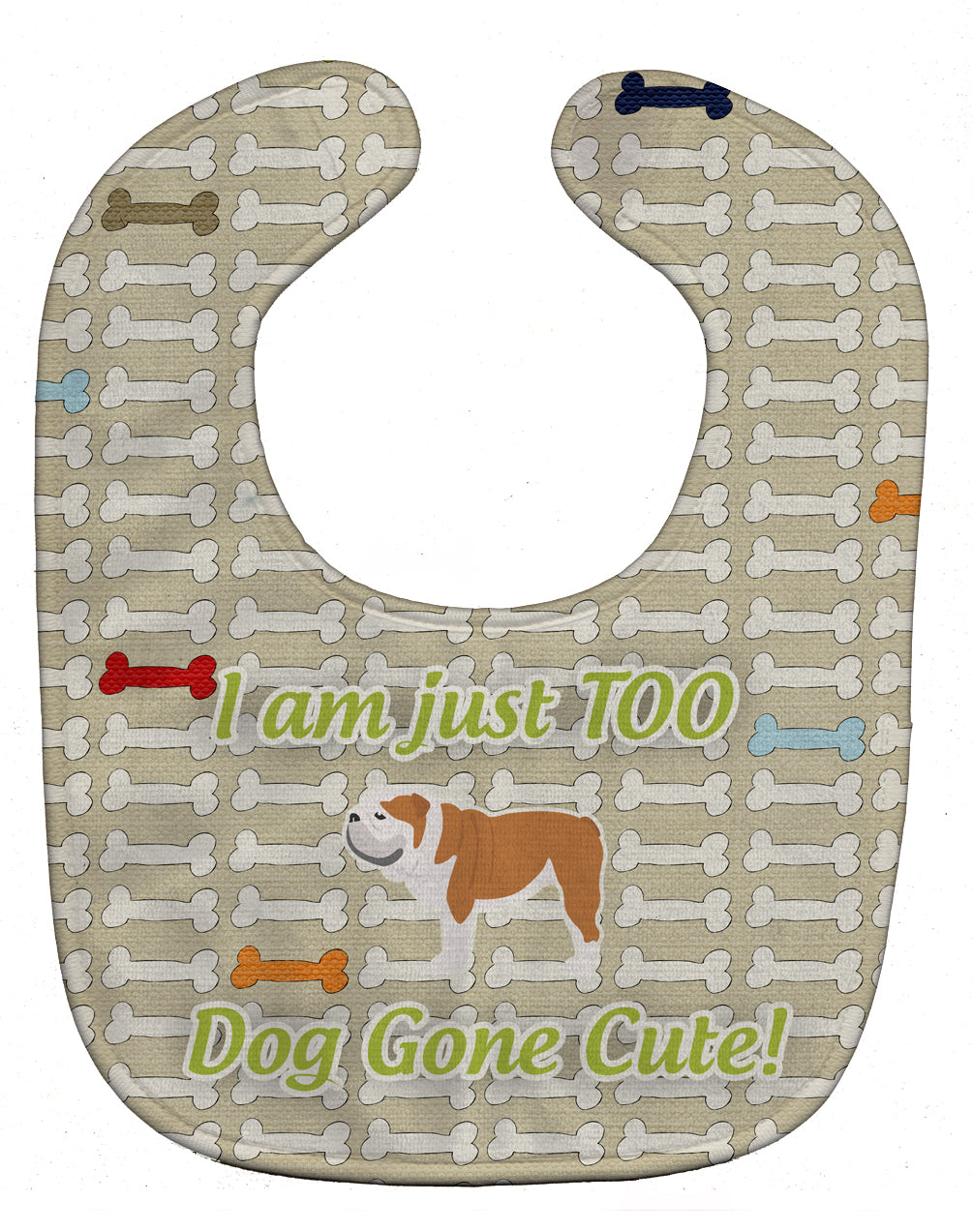 English Bulldog Dog Gone Cute Baby Bib BB6567BIB - the-store.com