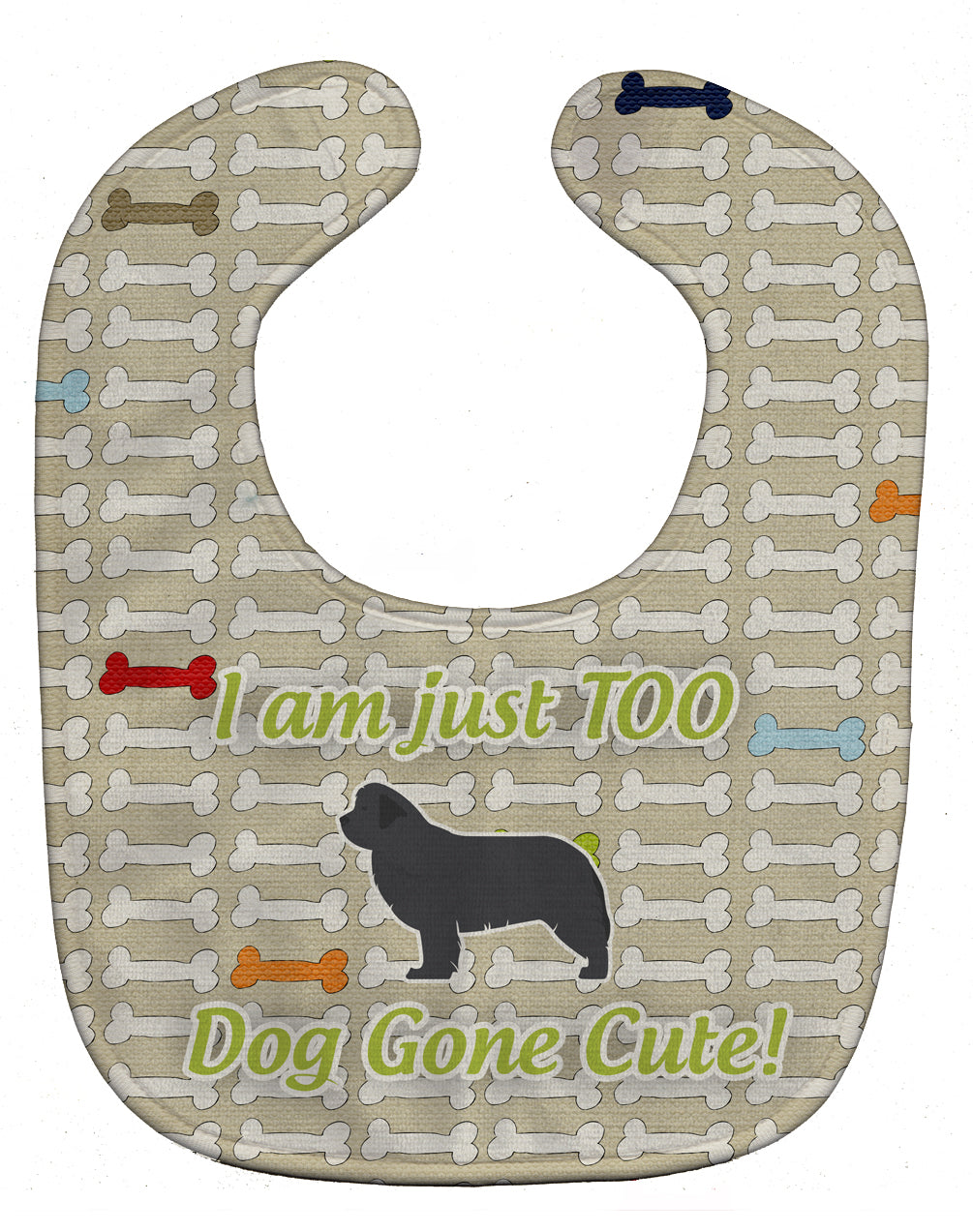 Newfoundland Dog Gone Cute Baby Bib BB6569BIB - the-store.com