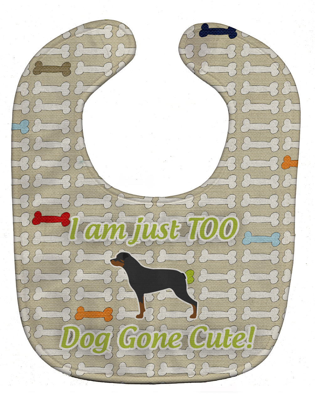 Rottweiler Dog Gone Cute Baby Bib BB6571BIB - the-store.com