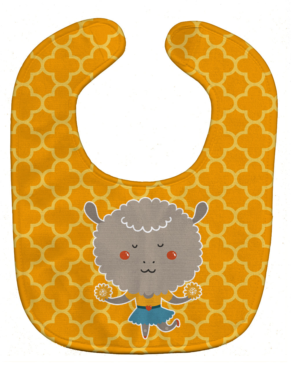 Cheerleader Lamb Sheep Baby Bib BB6730BIB - the-store.com