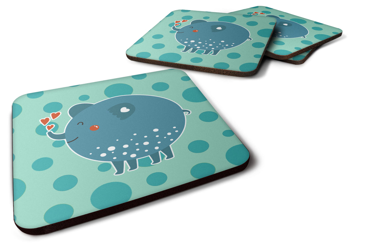 Blue Elephant Foam Coaster Set of 4 BB6733FC - the-store.com