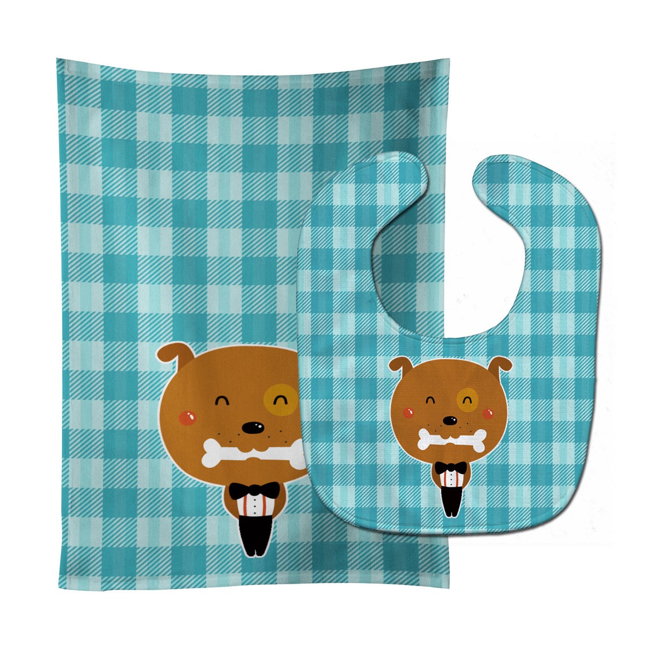 Dog in Tuxedo Baby Bib & Burp Cloth BB6737STBU by Caroline's Treasures