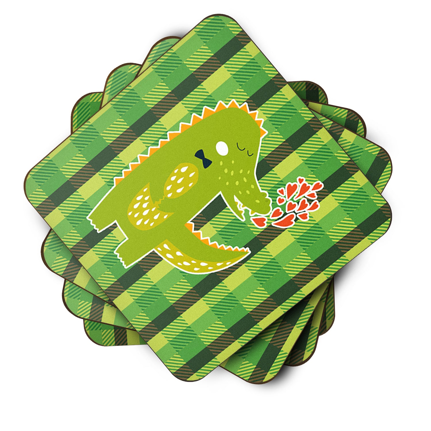 Alligator Love Foam Coaster Set of 4 BB6741FC - the-store.com