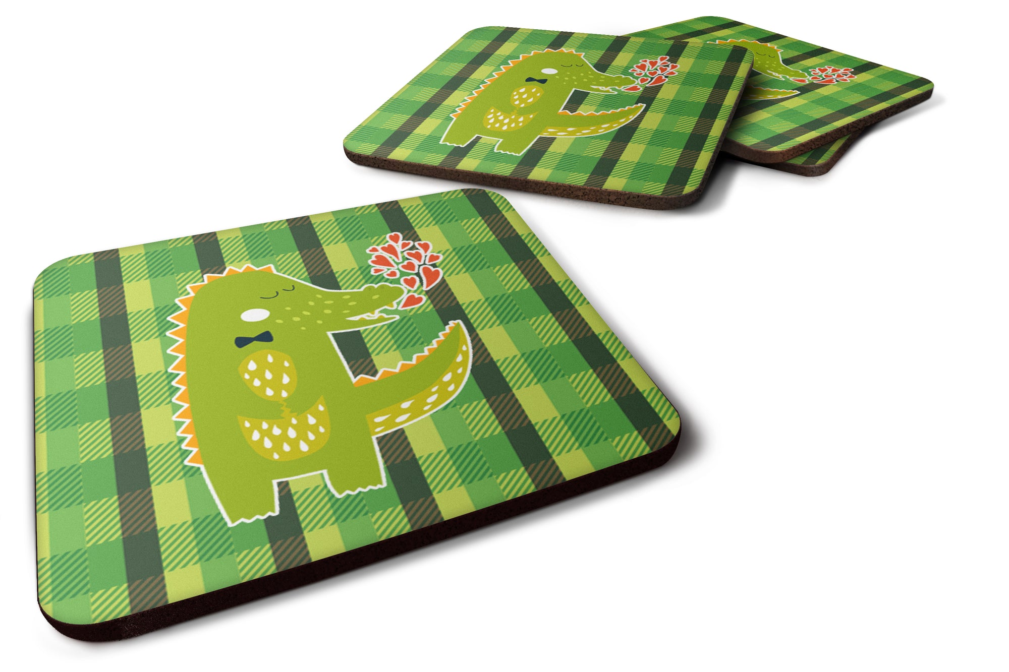 Alligator Love Foam Coaster Set of 4 BB6741FC - the-store.com