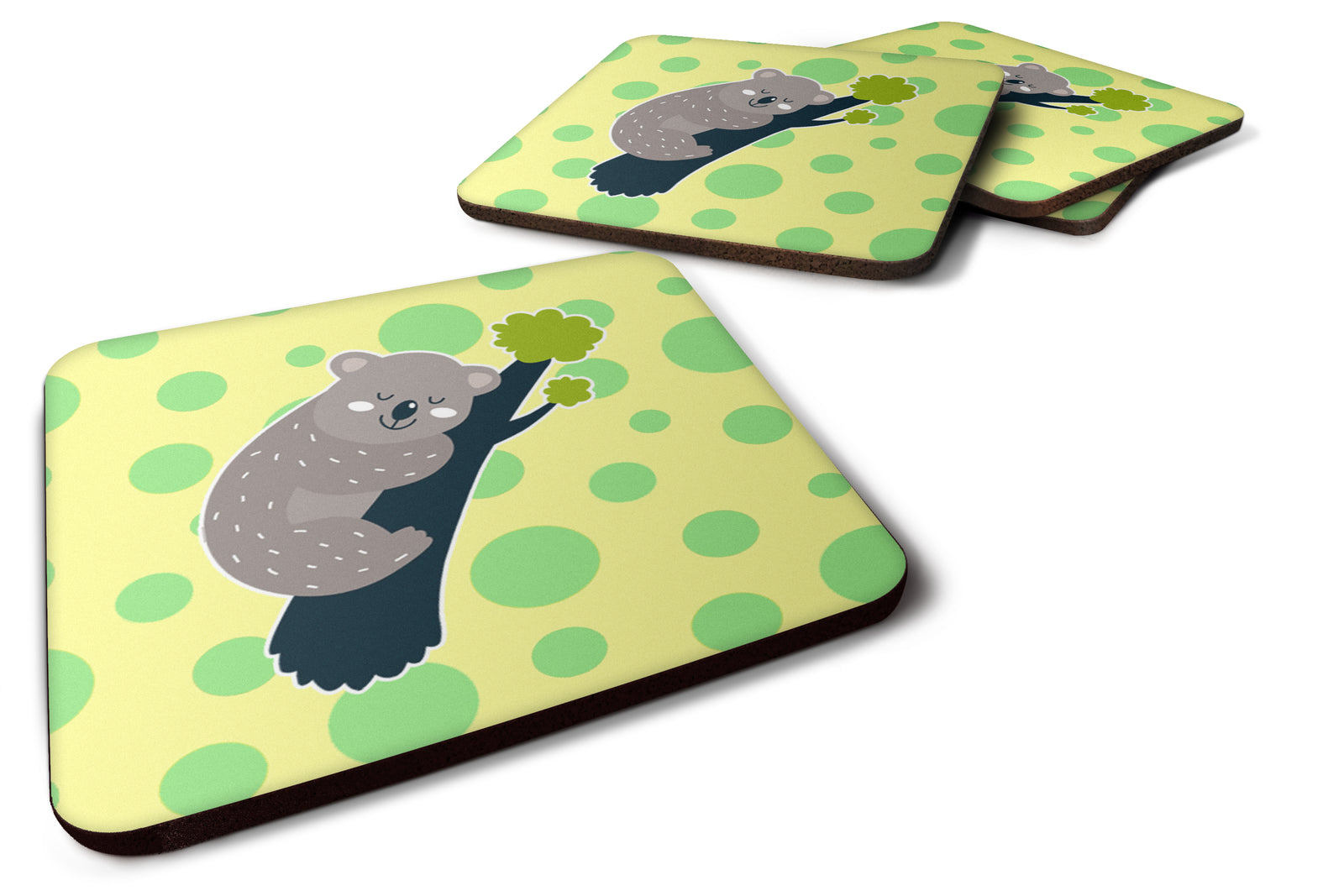 Koala Naptime Foam Coaster Set of 4 BB6745FC - the-store.com