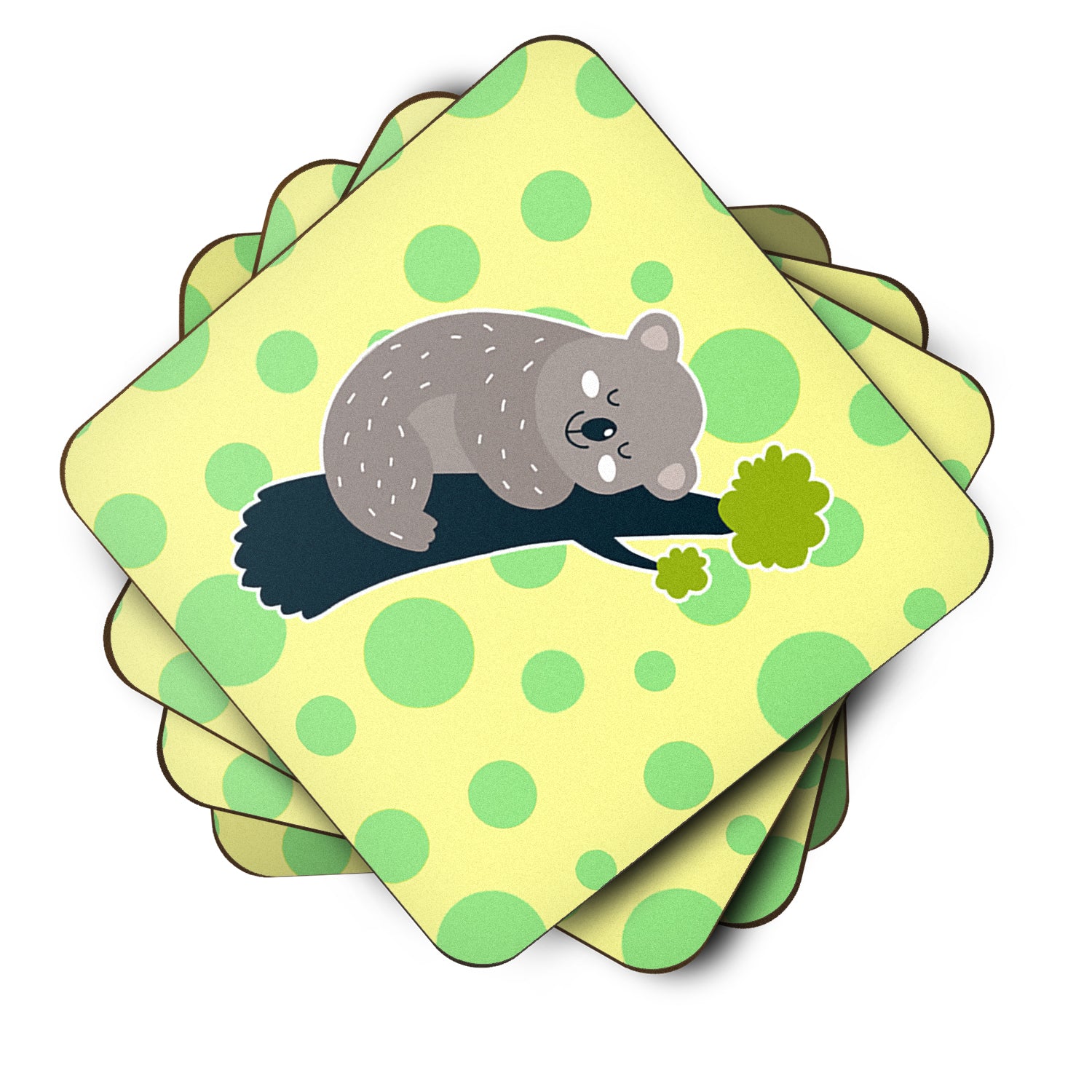 Koala Naptime Foam Coaster Set of 4 BB6745FC - the-store.com