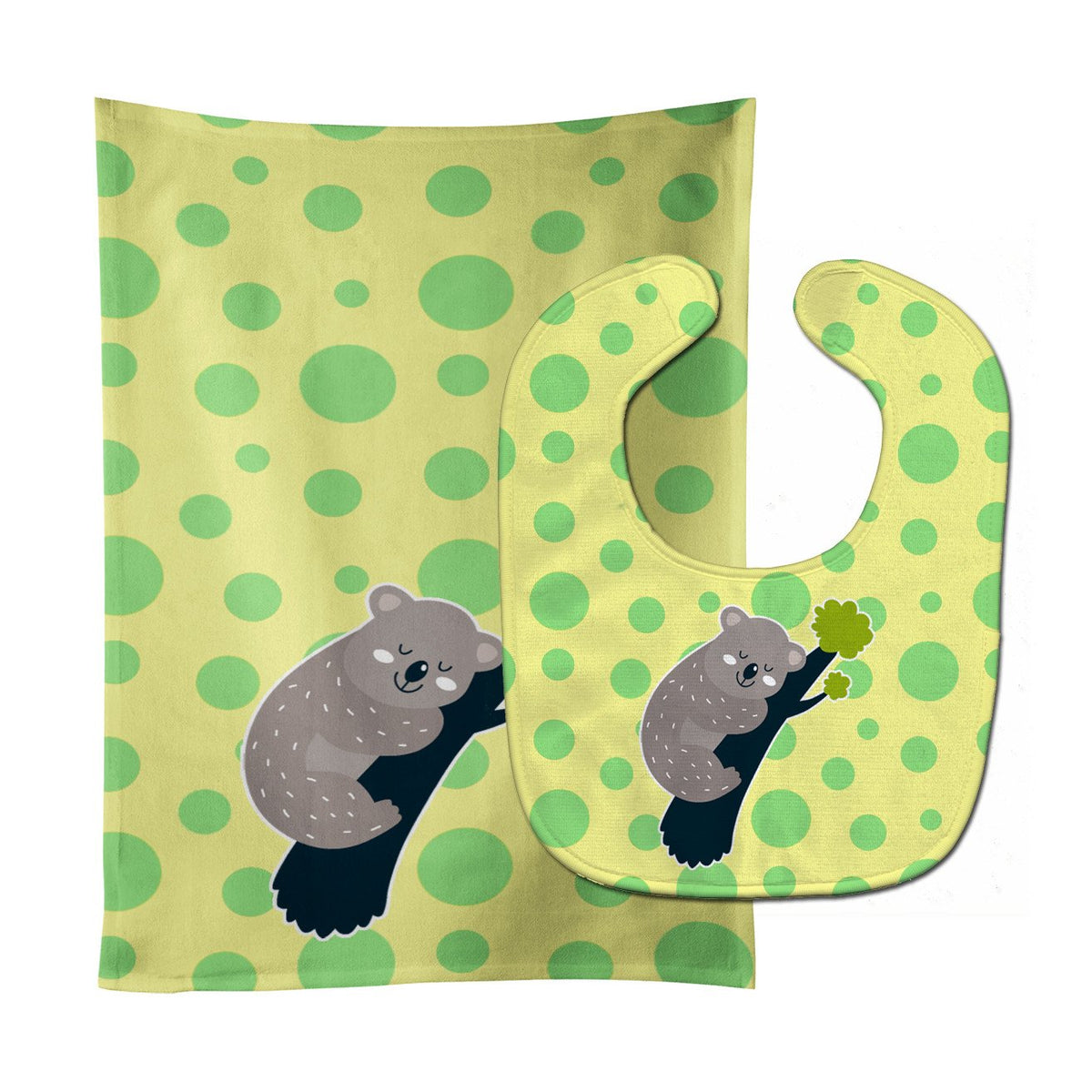 Koala Naptime Baby Bib &amp; Burp Cloth BB6745STBU by Caroline&#39;s Treasures