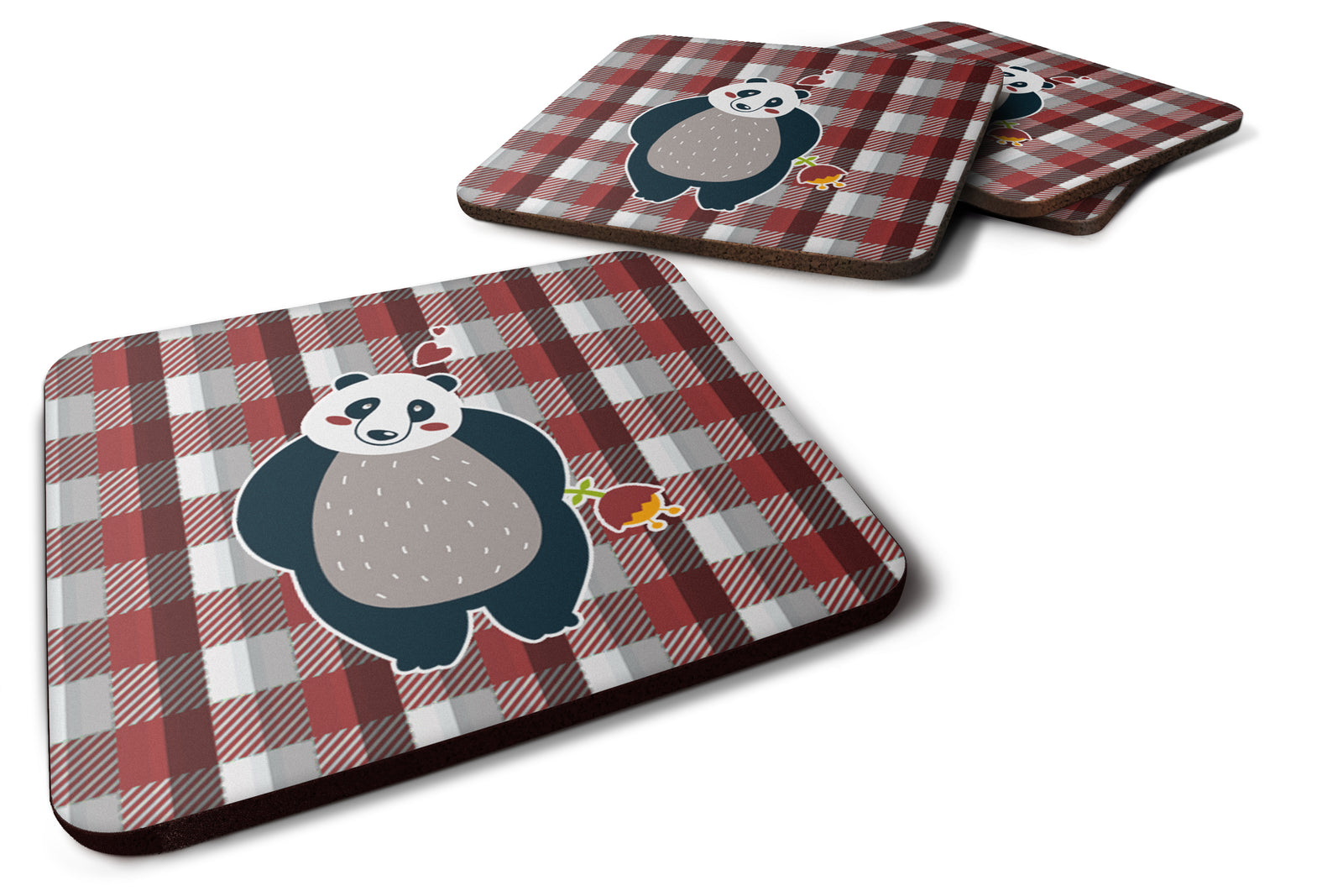 Panda Love Foam Coaster Set of 4 BB6751FC - the-store.com