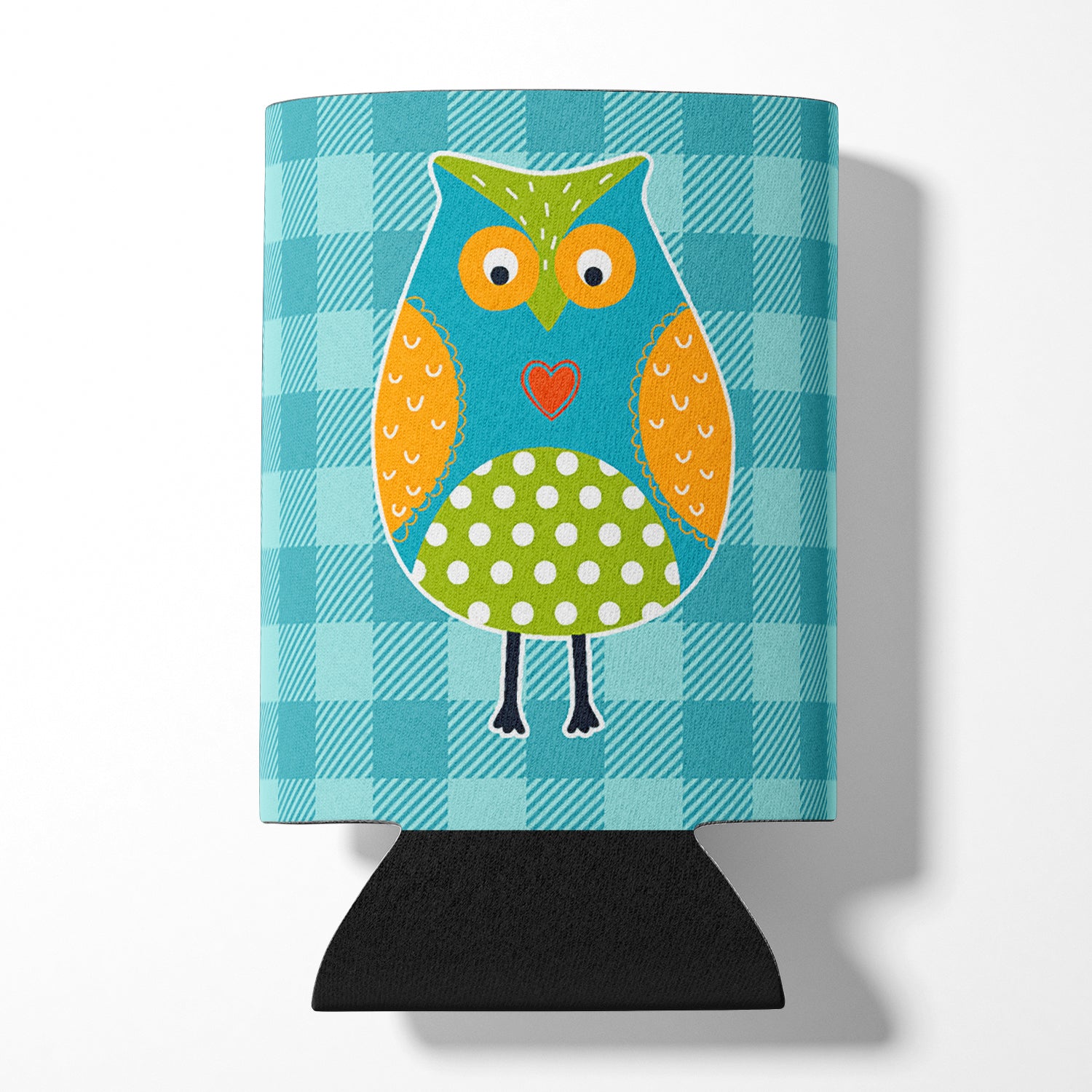 Owl on Blue Plaid Can or Bottle Hugger BB6755CC  the-store.com.