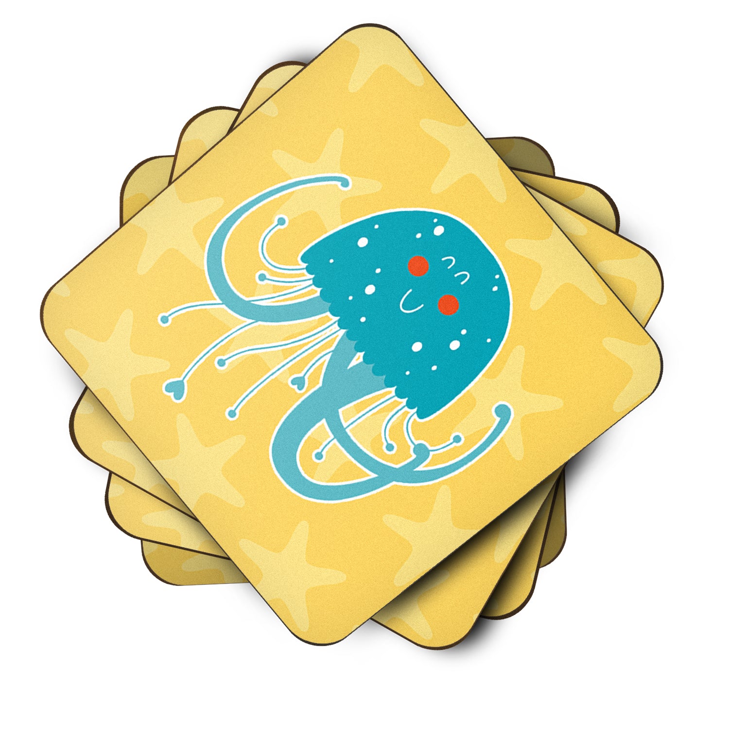 Jellyfish Foam Coaster Set of 4 BB6767FC - the-store.com