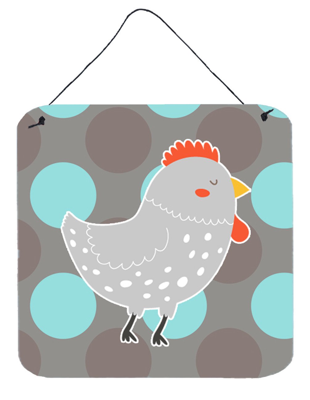 Grey Chicken Wall or Door Hanging Prints BB6778DS66 by Caroline&#39;s Treasures