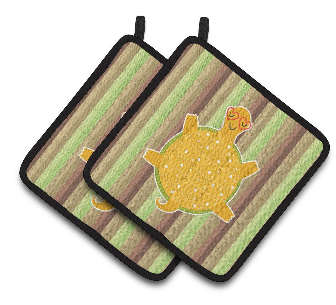 Turtle Pair of Pot Holders BB6780PTHD by Caroline's Treasures