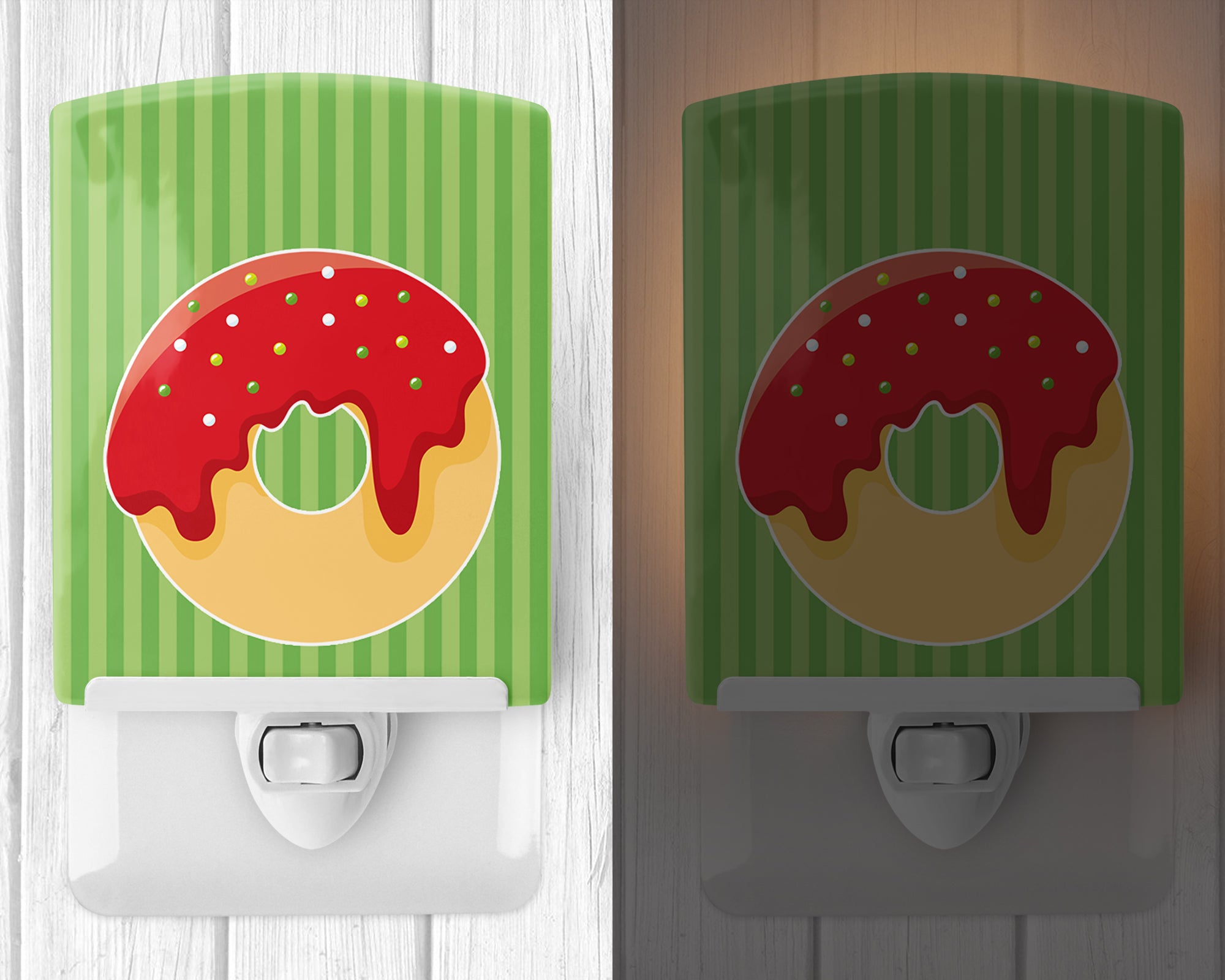 Christmas Donut Ceramic Night Light BB6818CNL - the-store.com