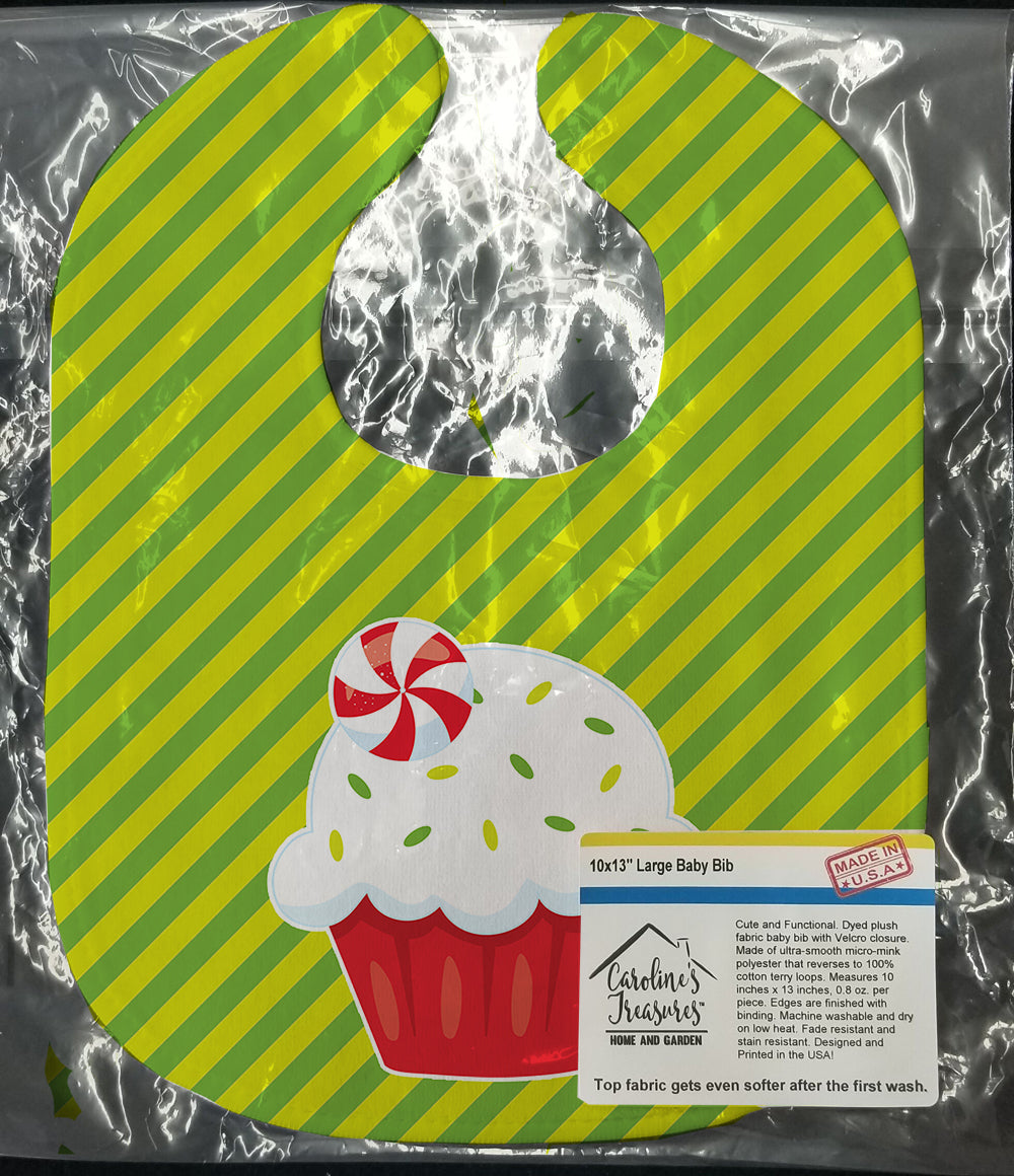 Christmas Pepermint Cupcake Baby Bib BB6819BIB - the-store.com