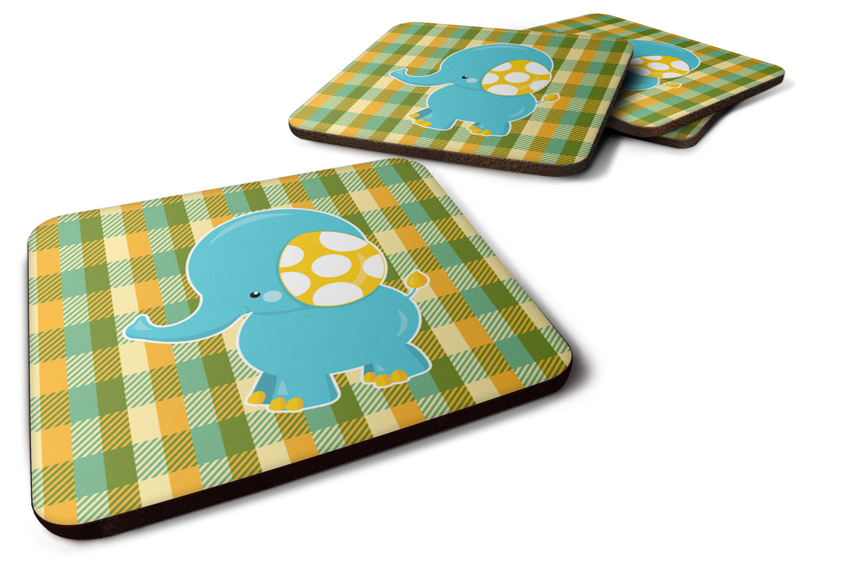 Boy Elephant Foam Coaster Set of 4 BB6822FC - the-store.com