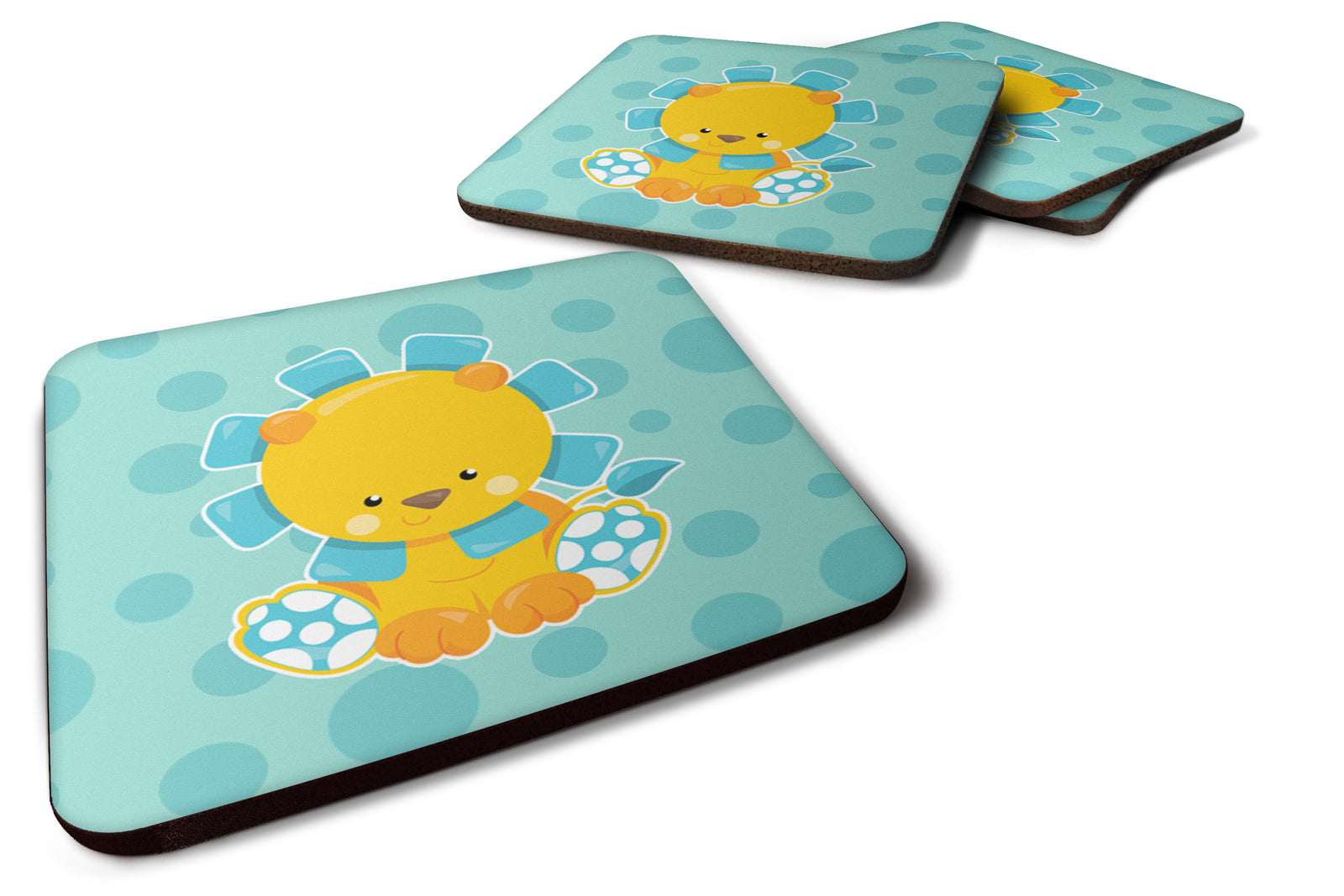 Boy Lion Foam Coaster Set of 4 BB6823FC - the-store.com