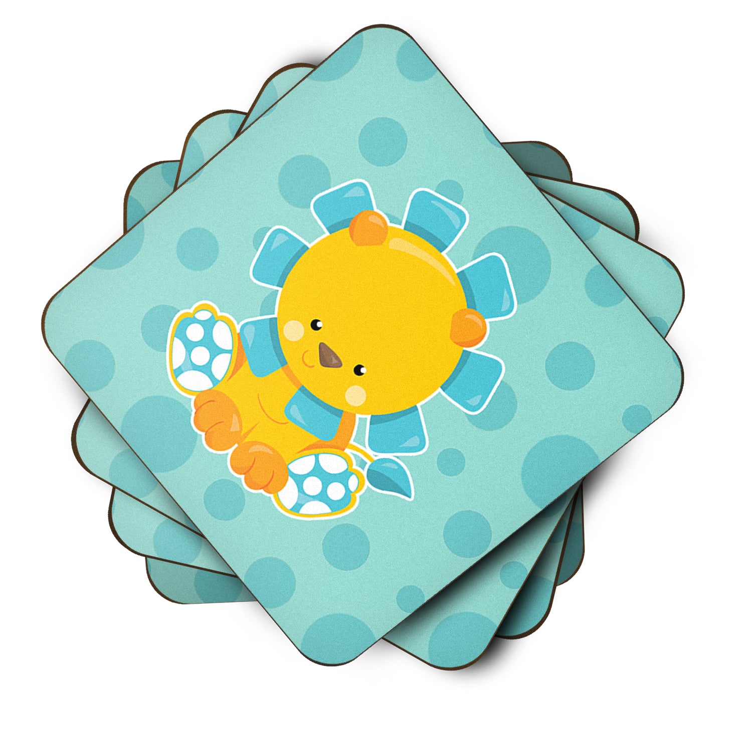 Boy Lion Foam Coaster Set of 4 BB6823FC - the-store.com