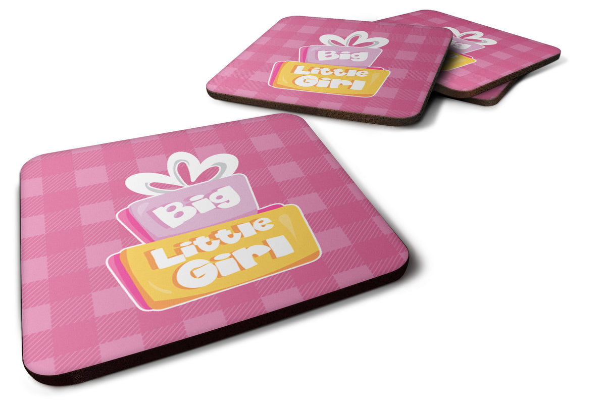 Big Little Girl Foam Coaster Set of 4 BB6826FC - the-store.com