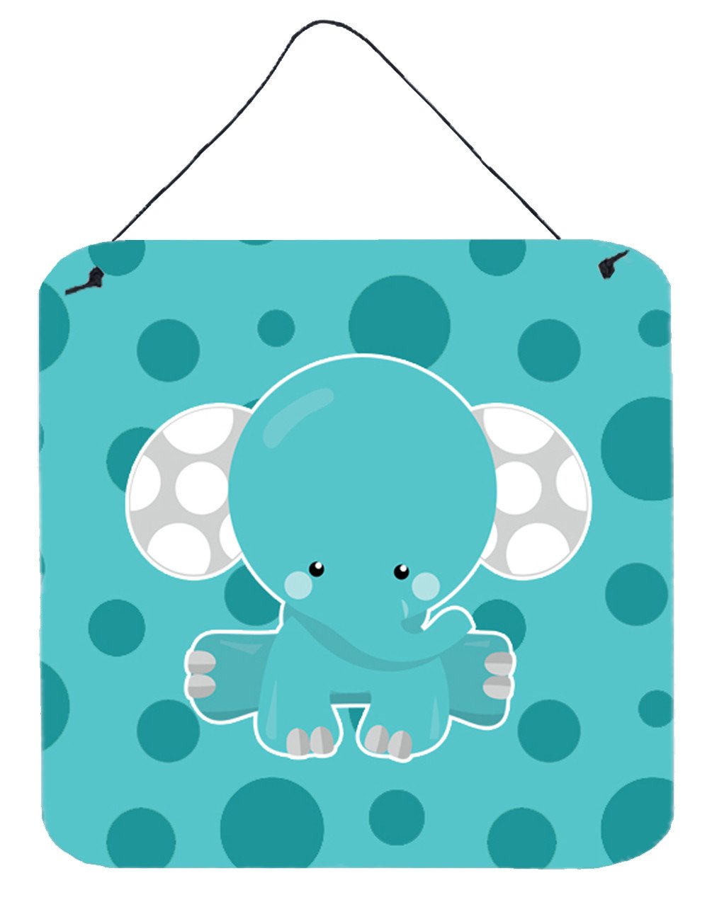 Polkadot Elephant Wall or Door Hanging Prints BB6836DS66 by Caroline's Treasures