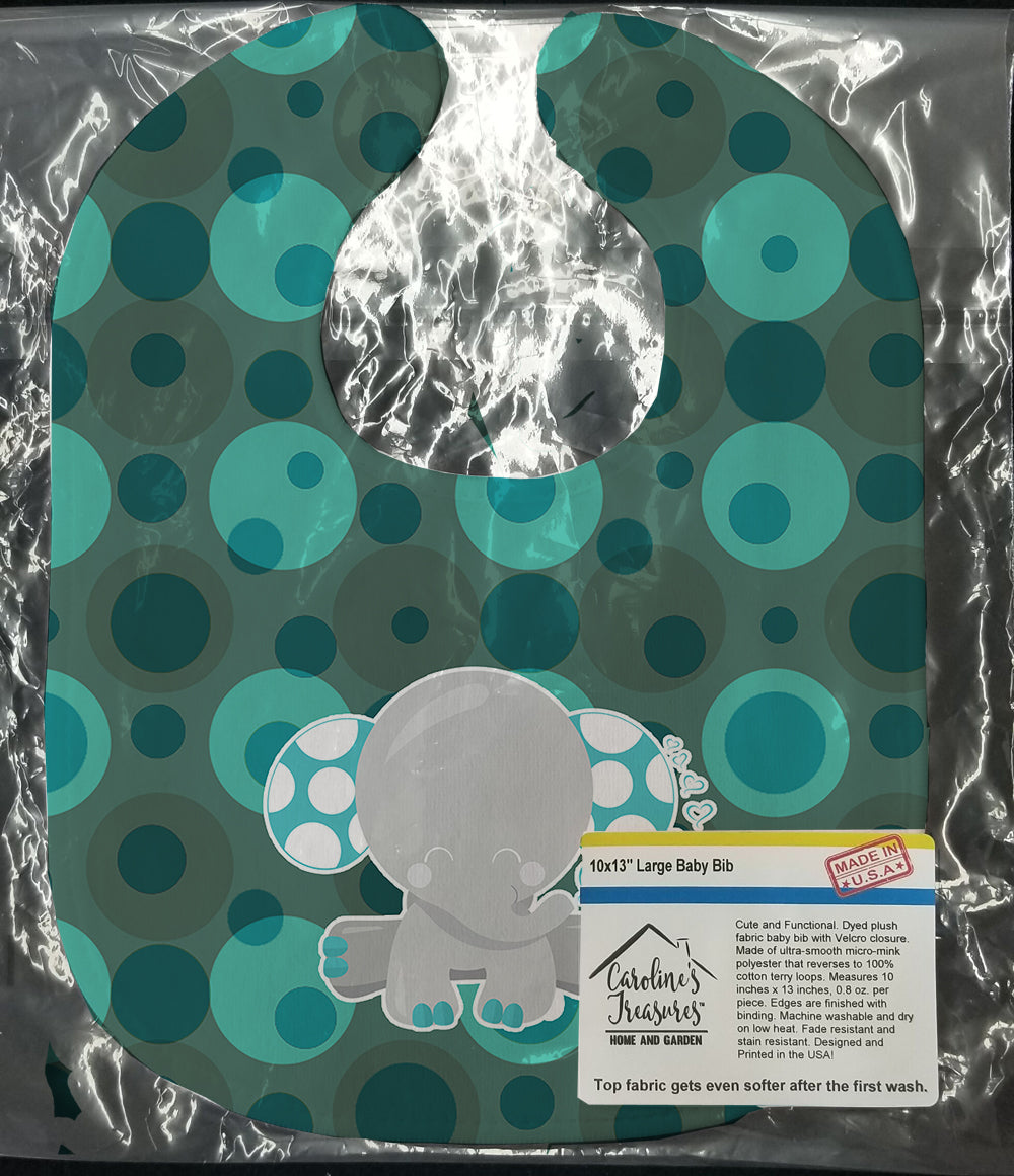 Polkadot Naptime Elephant Baby Bib BB6838BIB - the-store.com