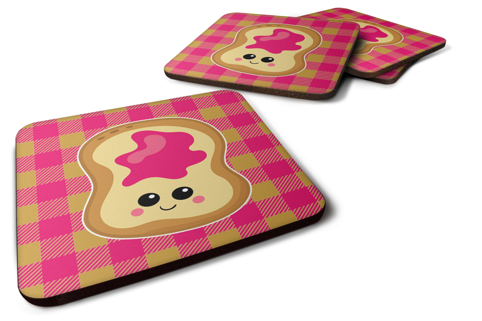 Jelly Toast Foam Coaster Set of 4 BB6844FC - the-store.com