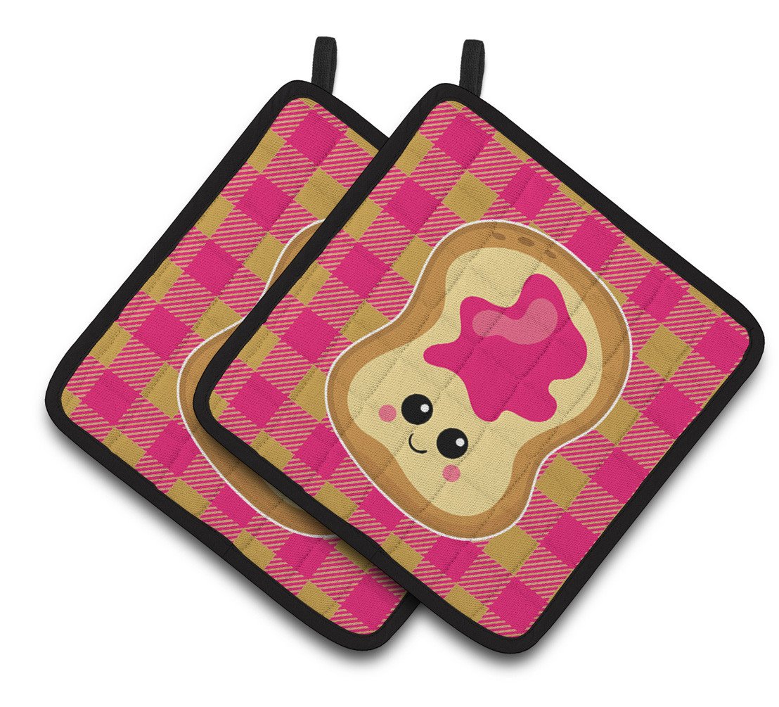 Jelly Toast Pair of Pot Holders BB6844PTHD by Caroline&#39;s Treasures