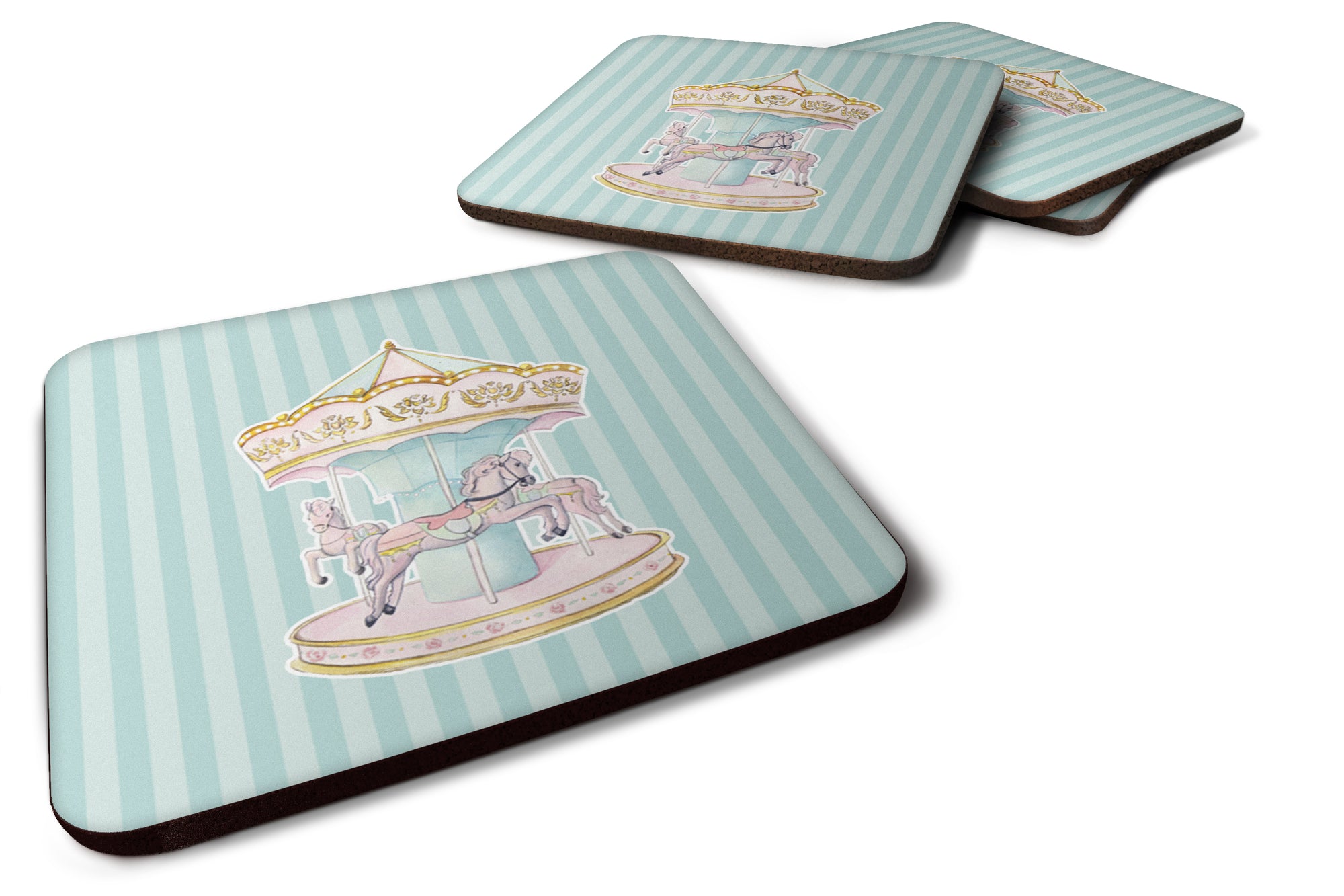 Carousel Foam Coaster Set of 4 BB6857FC - the-store.com