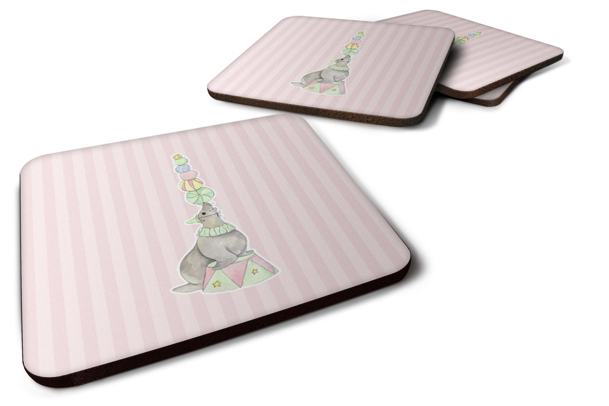 Circus Seal Foam Coaster Set of 4 BB6858FC - the-store.com